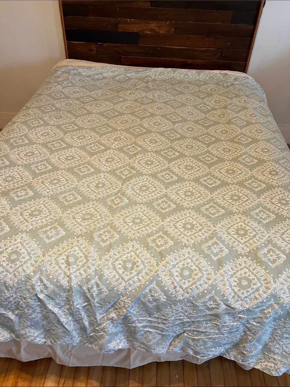 Pine Cone Hill Ramala Duvet Cover Full Queen Blue White Linen Cotton Breathable